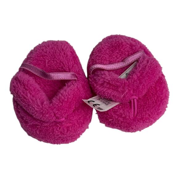 American Girl Doll Slippers Lots Of Dots Accessory Pink Cozy Fuzzy Shoes Sandals - Picture 6 of 6